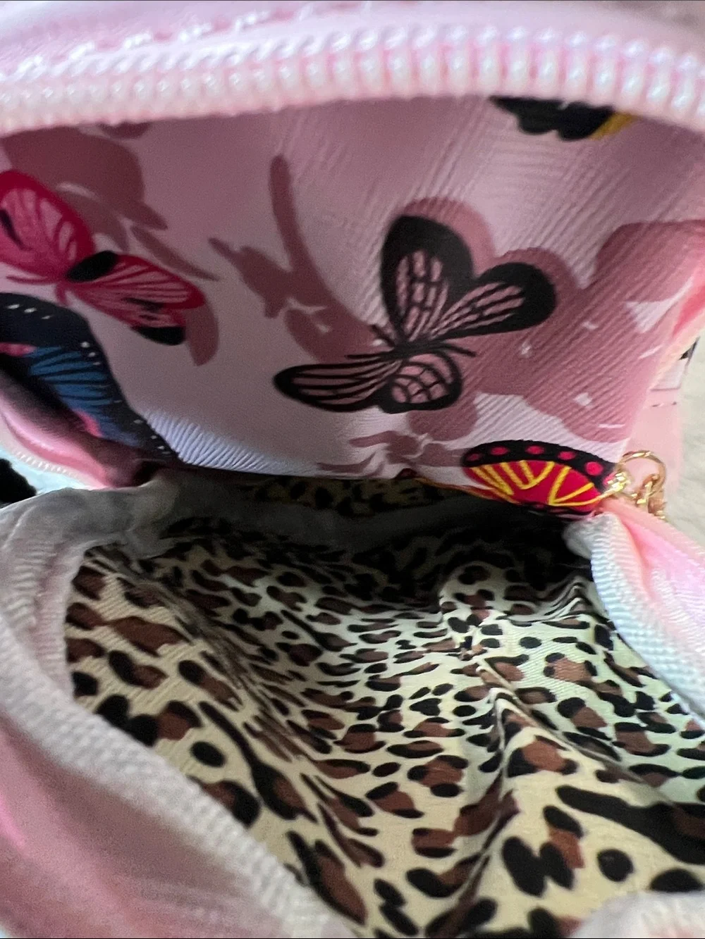 Pink Butterfly Print Women's Backpack - Brand